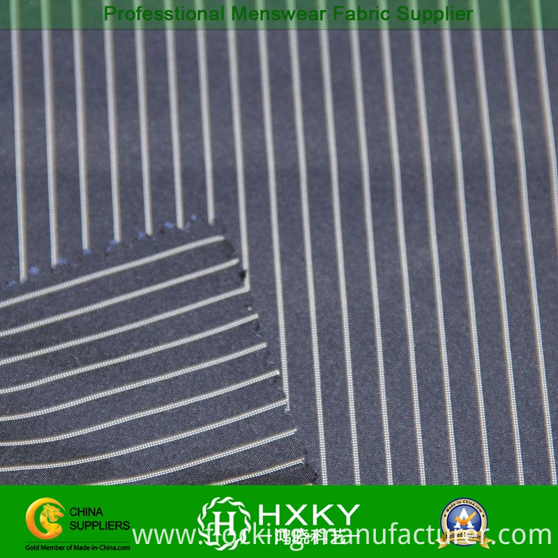 Stripe Yarn Dyed Polyester Fabric for Men's Casual Shirt or Jacket